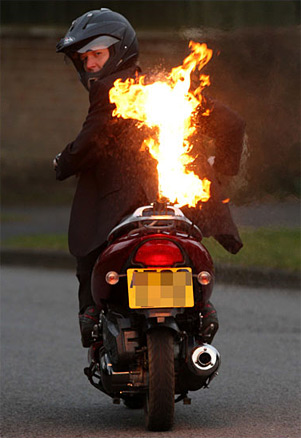 moped flames