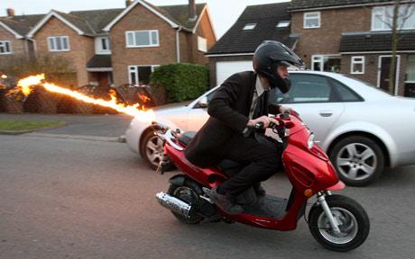 moped flames