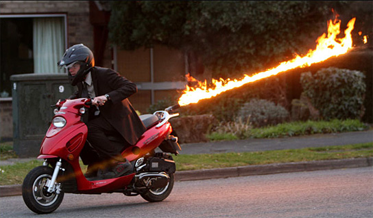 moped flames